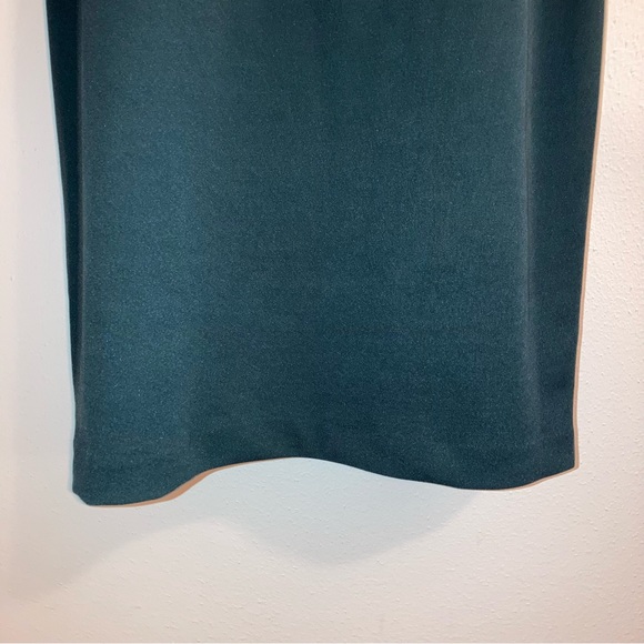 NEW Calvin Klein Fall Green Ruffle Short Sleeve Pencil Sheath Formal Dress 10 - Picture 7 of 17